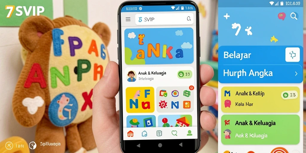 Antarmuka 7SVIP yang interaktif untuk Belajar Huruf dan Angka.