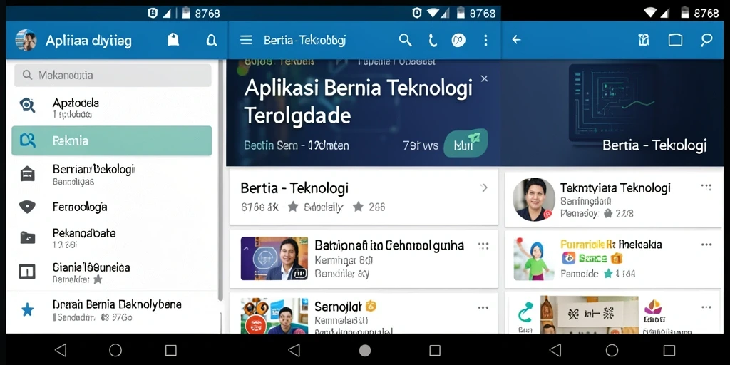 Antarmuka modern dan informatif dari aplikasi 8768.