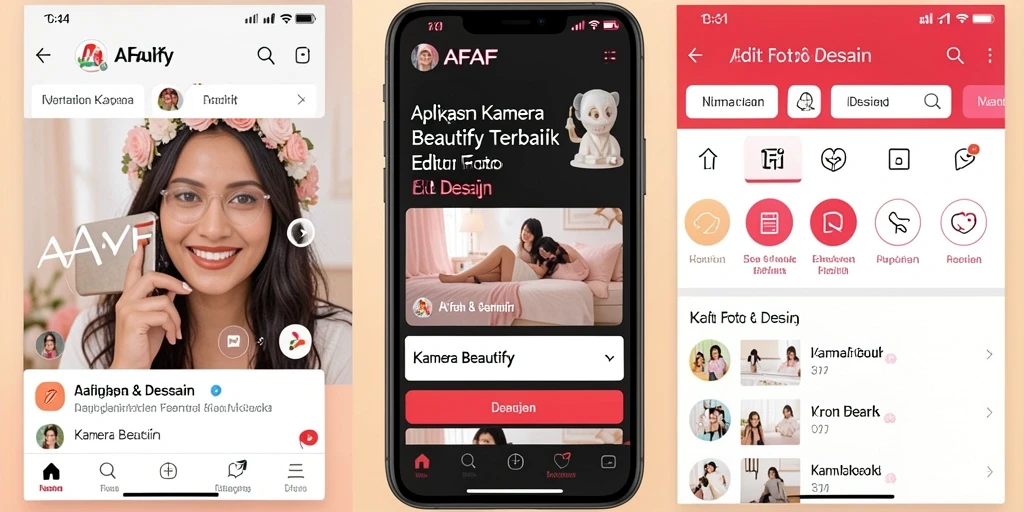 Antarmuka AFAF yang intuitif dan fitur Kamera Beautify yang mengesankan.