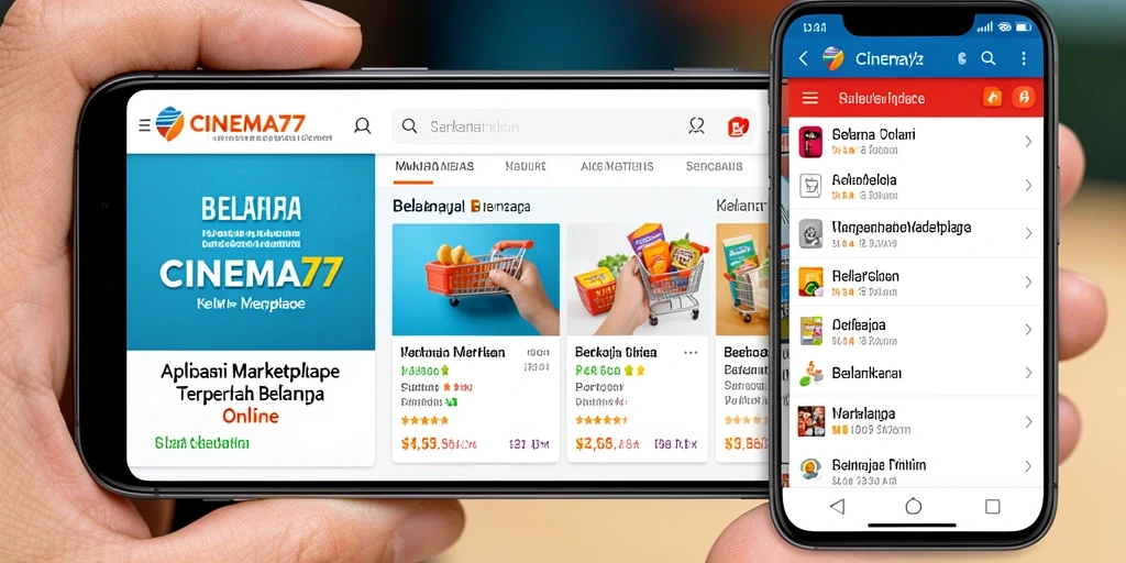 Antarmuka pengguna utama CINEMA77 yang intuitif dan menarik.