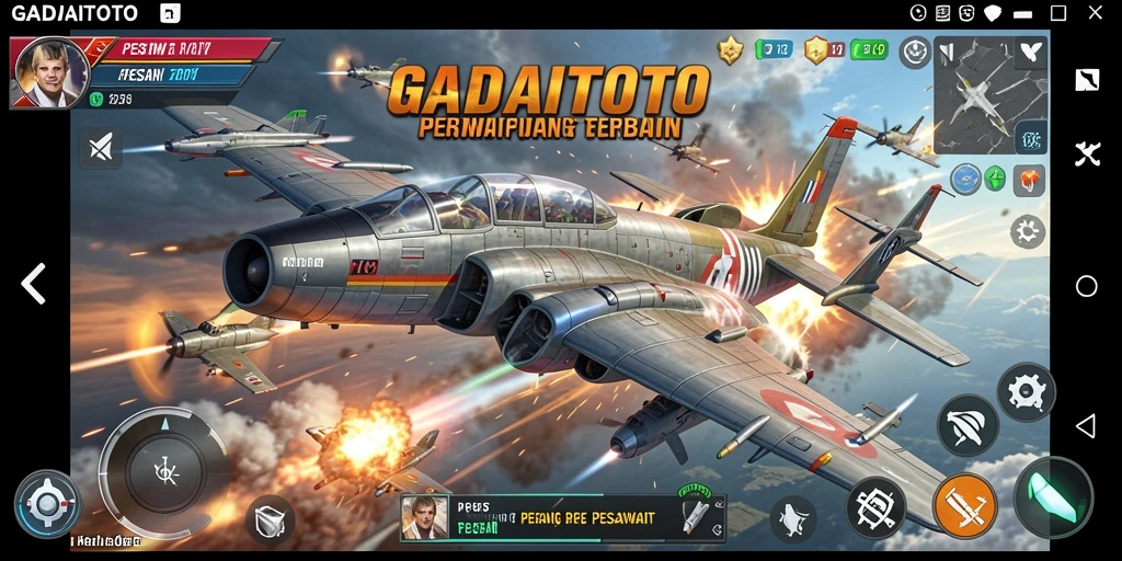 Antarmuka <strong>GADAITOTO</strong> yang menarik dengan fungsi penuh Perang Pesawat.