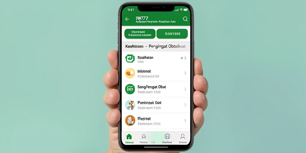 Tampilan antarmuka aplikasi IW777 yang menarik dan informatif.
