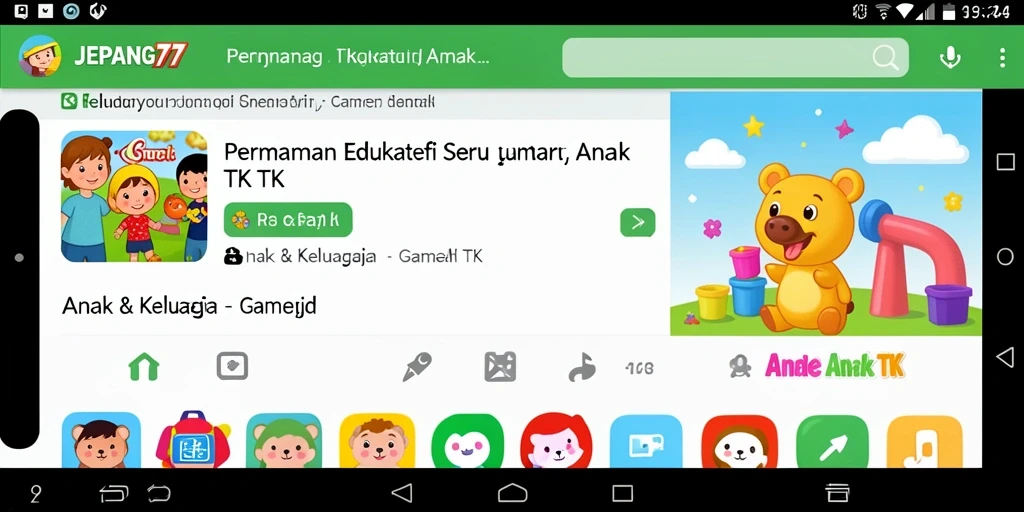 Screenshot antarmuka permainan edukatif di JEPANG77.