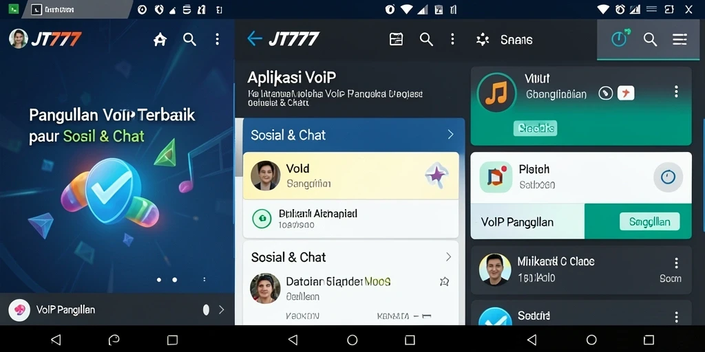 Antarmuka pengguna intuitif JT777 untuk VoIP Panggilan.