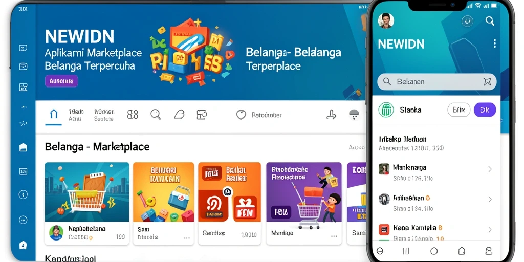 Antarmuka aplikasi NEWIDN yang memudahkan pengguna berbelanja.
