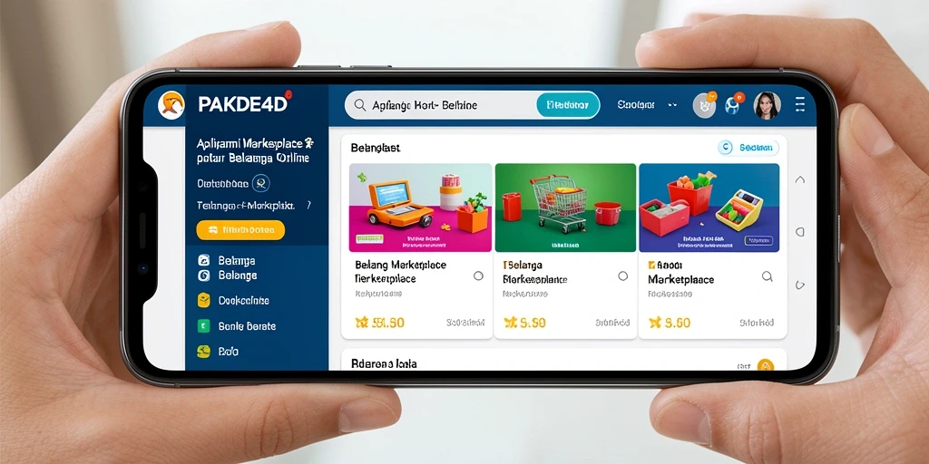 Tampilan antarmuka PAKDE4D yang ramah pengguna untuk berbelanja online.