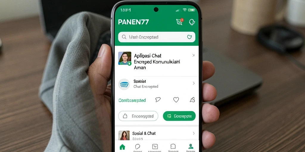 Tampilan antarmuka PANEN77 untuk komunikasi aman dan pribadi.