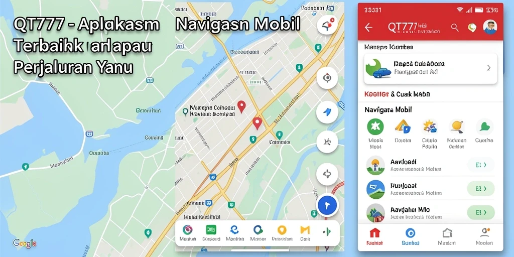Tampilan user-friendly aplikasi navigasi mobil QT777.