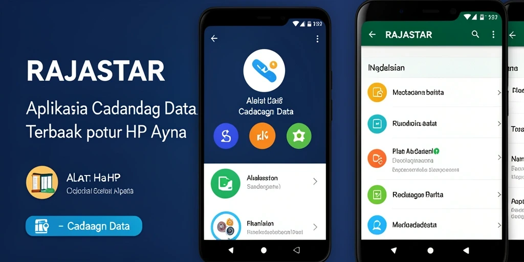 Tampilan antarmuka RAJASTAR dengan fungsi Cadangan Data yang jelas dan sederhana.